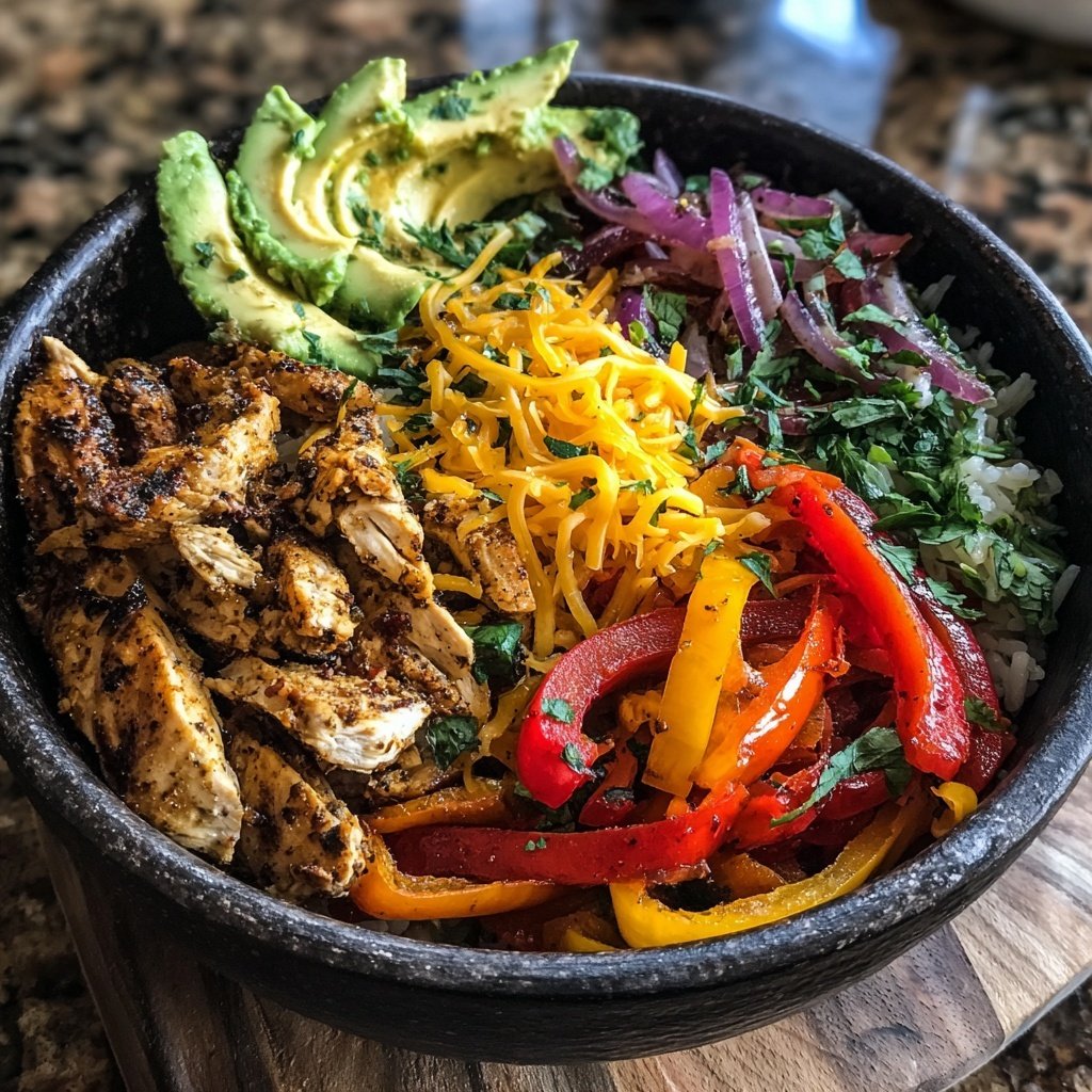Chicken Fajita Burrito Bowls