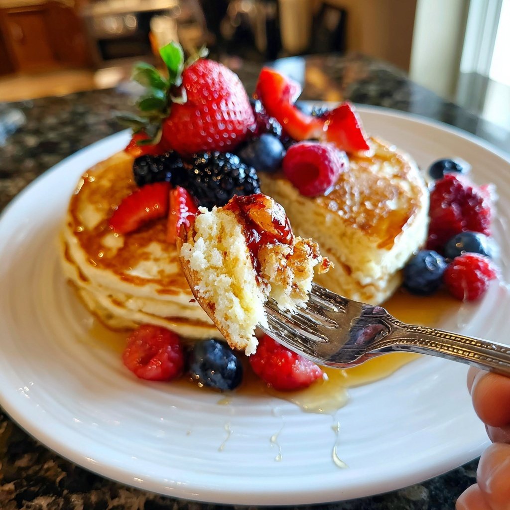 Biggest Loser Pancakes with Berries