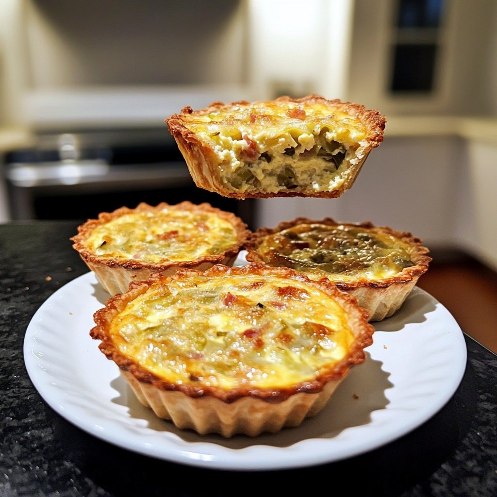 Mini Quiches with Leeks and Bacon