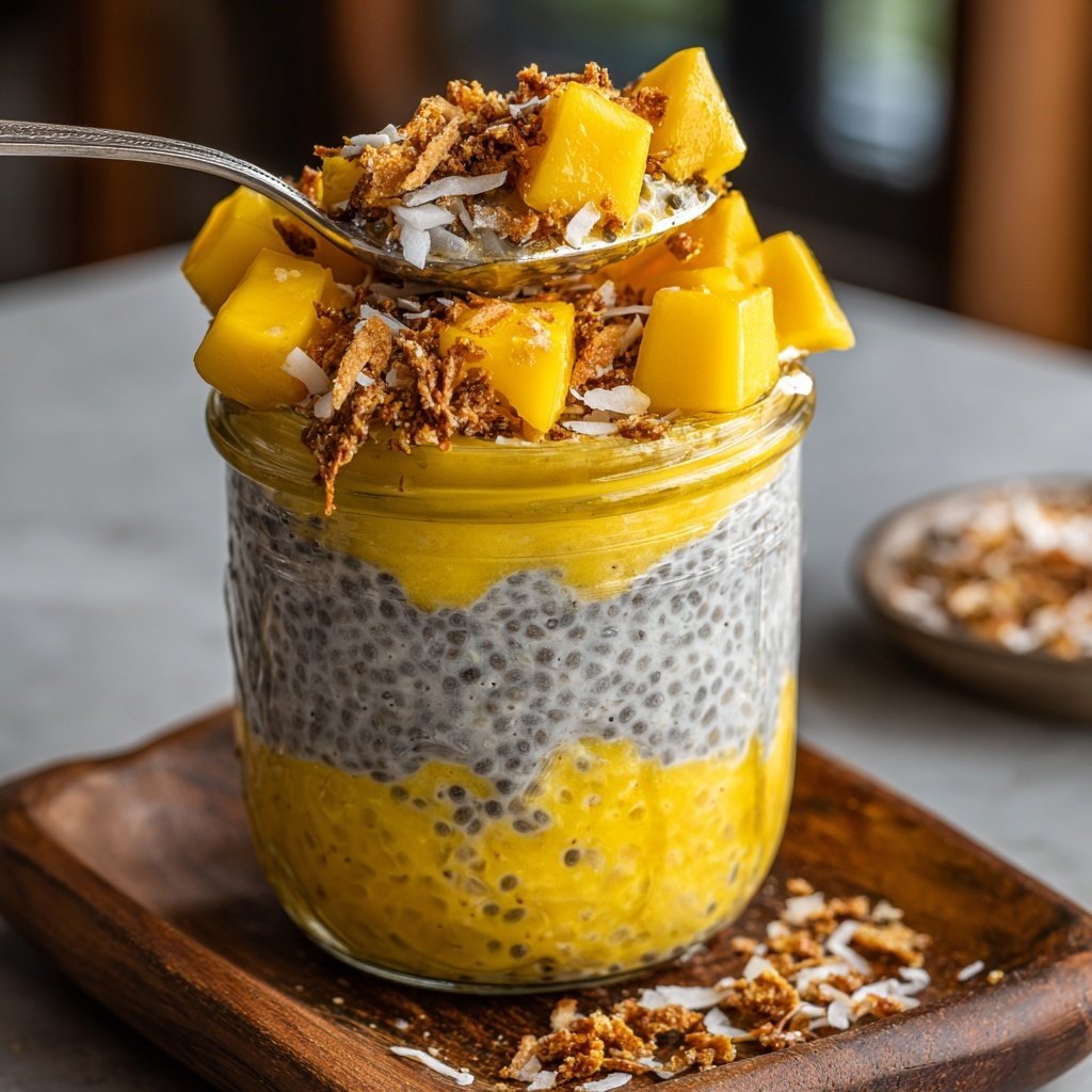 Mango Coconut Chia Pudding