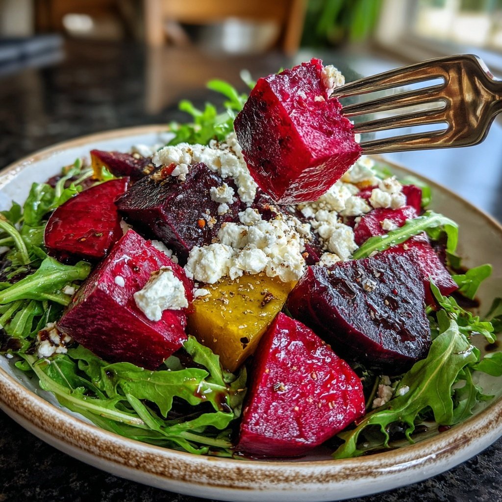 Baked Beetroot and Feta Salad