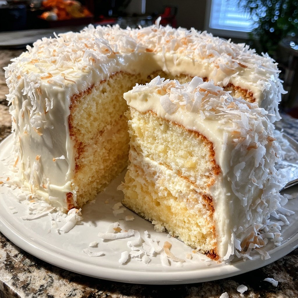 Galentine's Coconut Cream Cake