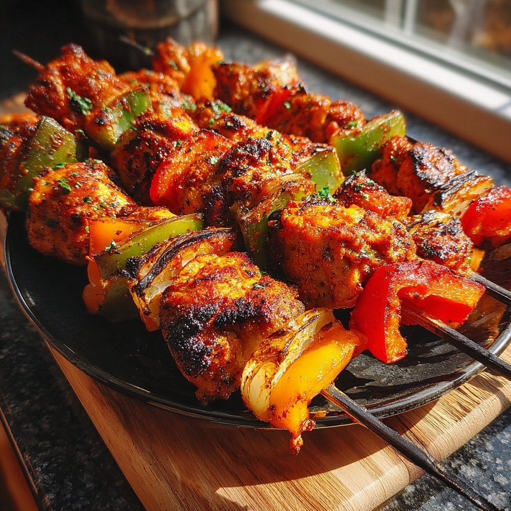 Roasted Turkey Vegetable Kebab