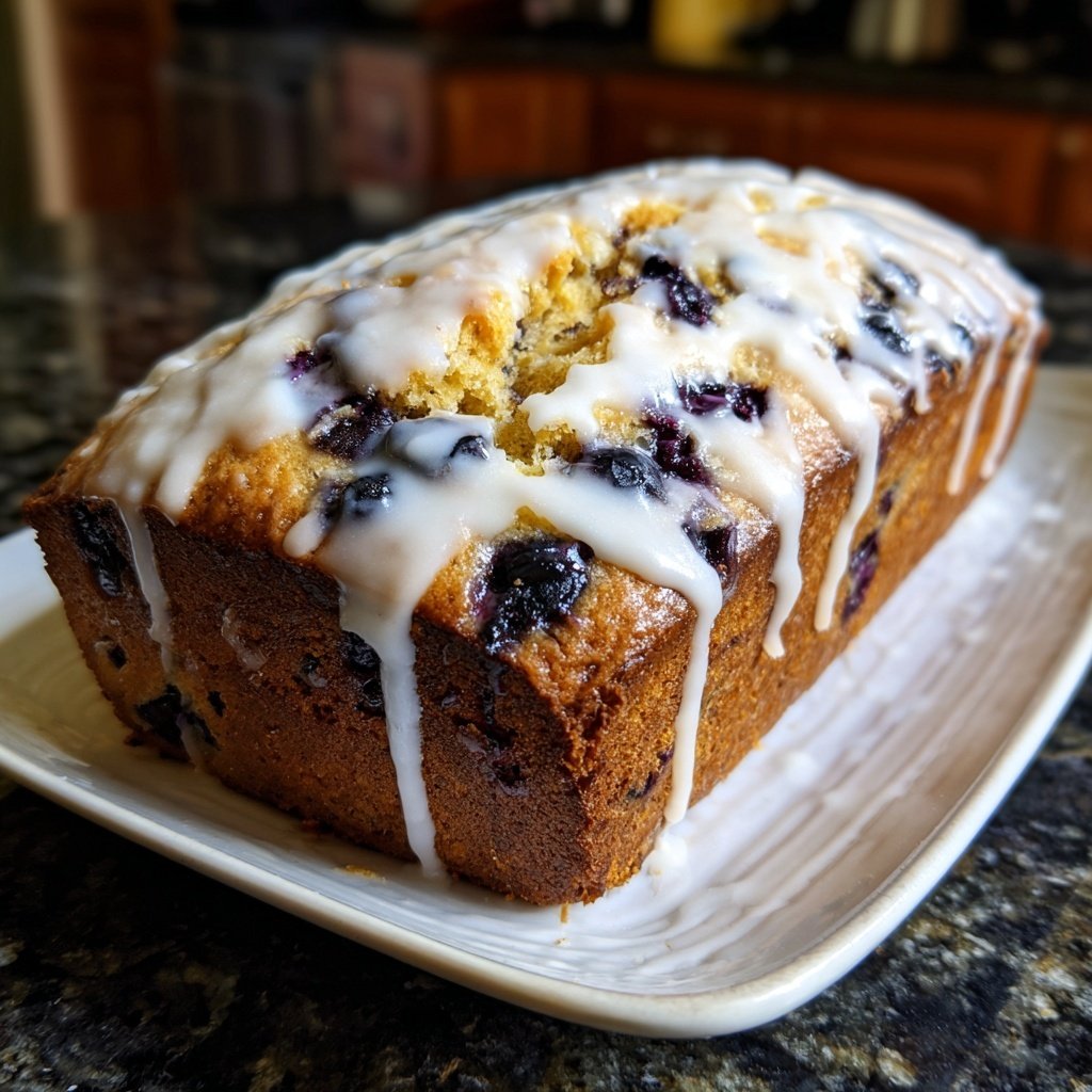Lemon Blueberry Sourdough with Yogurt Frosting