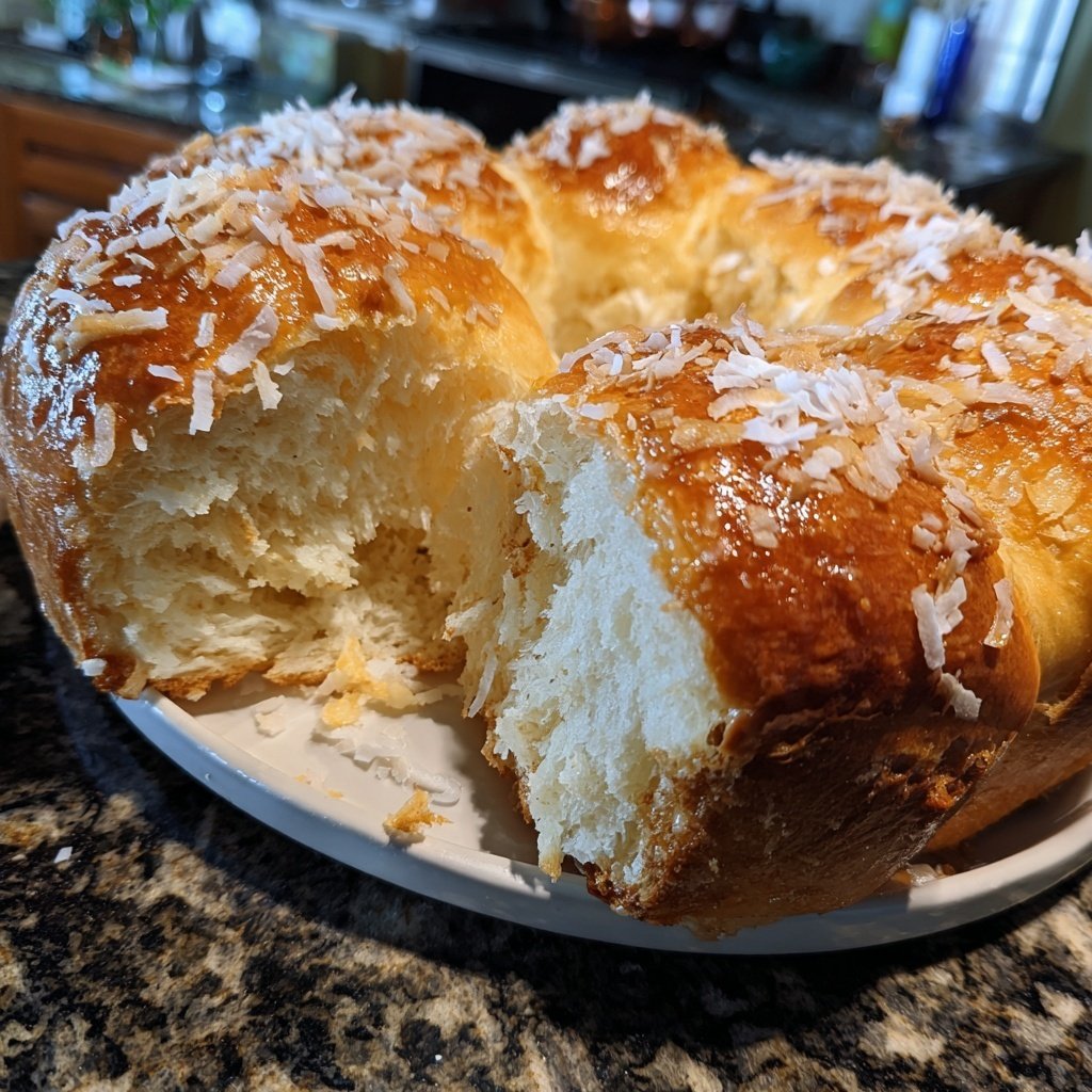 Hawaiian Sweet Bread with Coconut