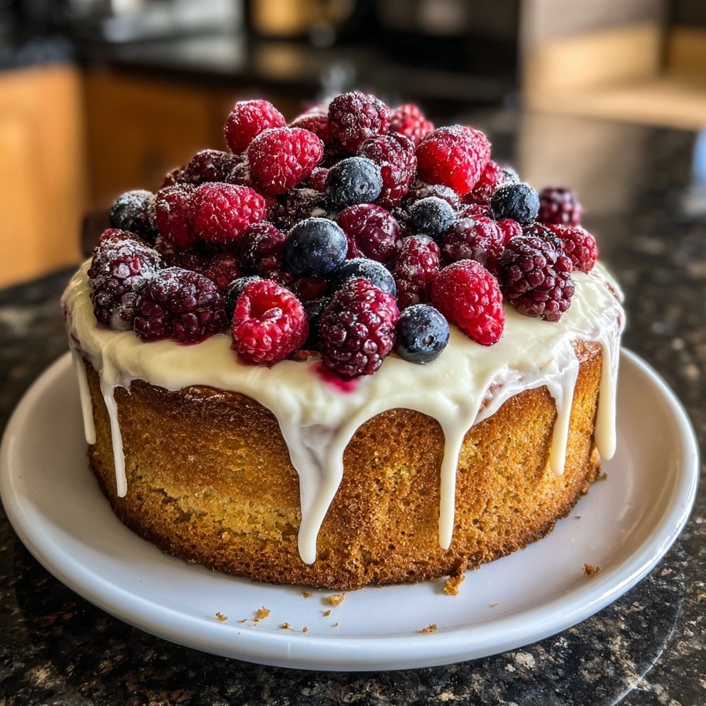 Vanilla Sponge Cake Berries