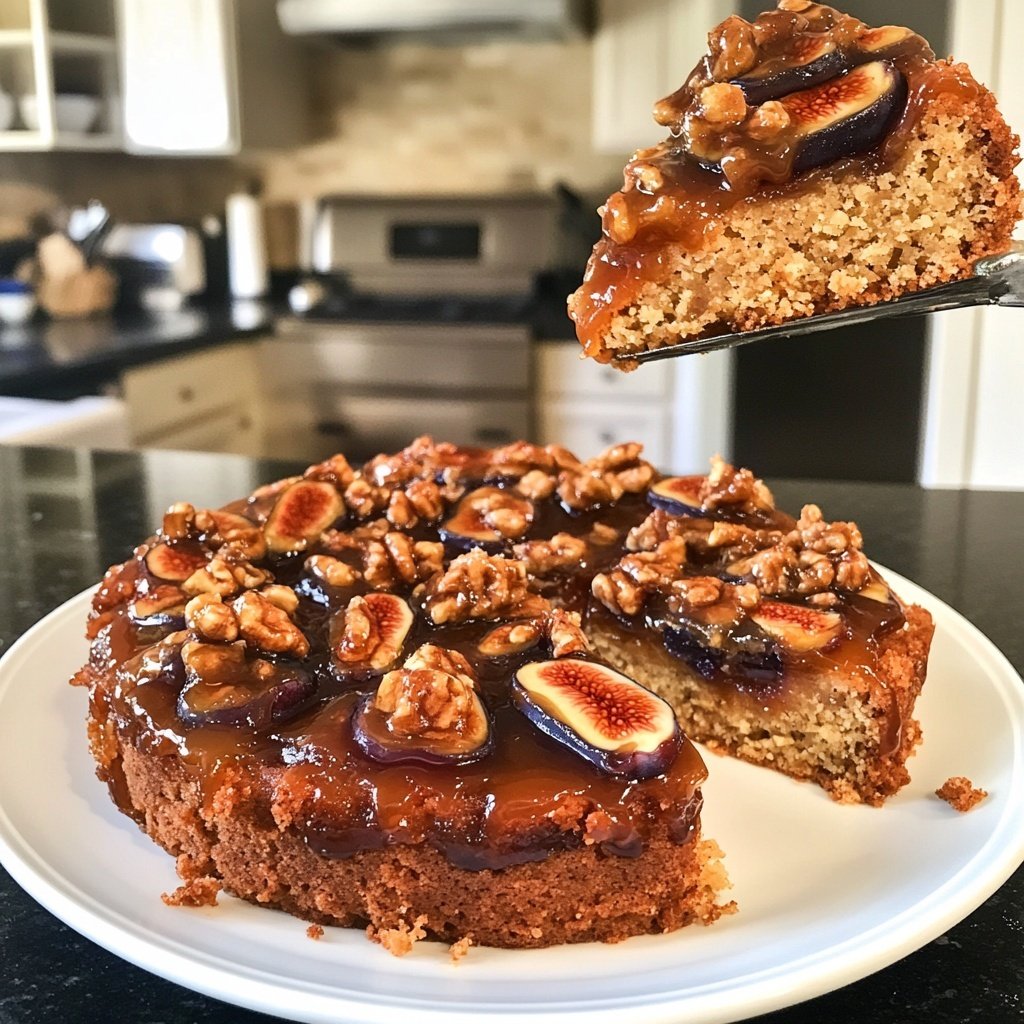 Capricorn Fig Walnut Upside Down Cake