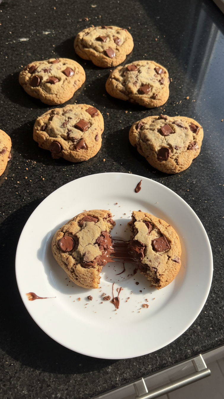 Chocolate Chip Heart Cookies