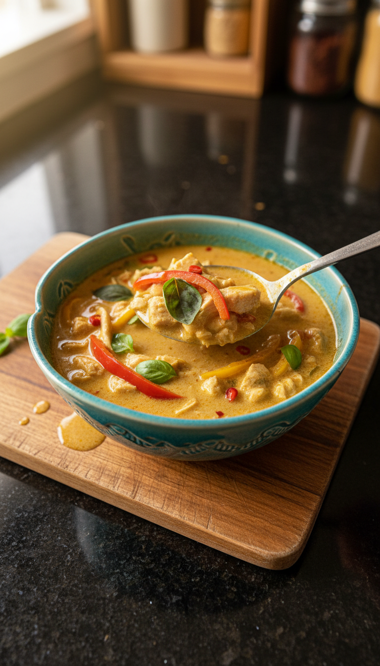 Thai Coconut Curry Chicken Soup
