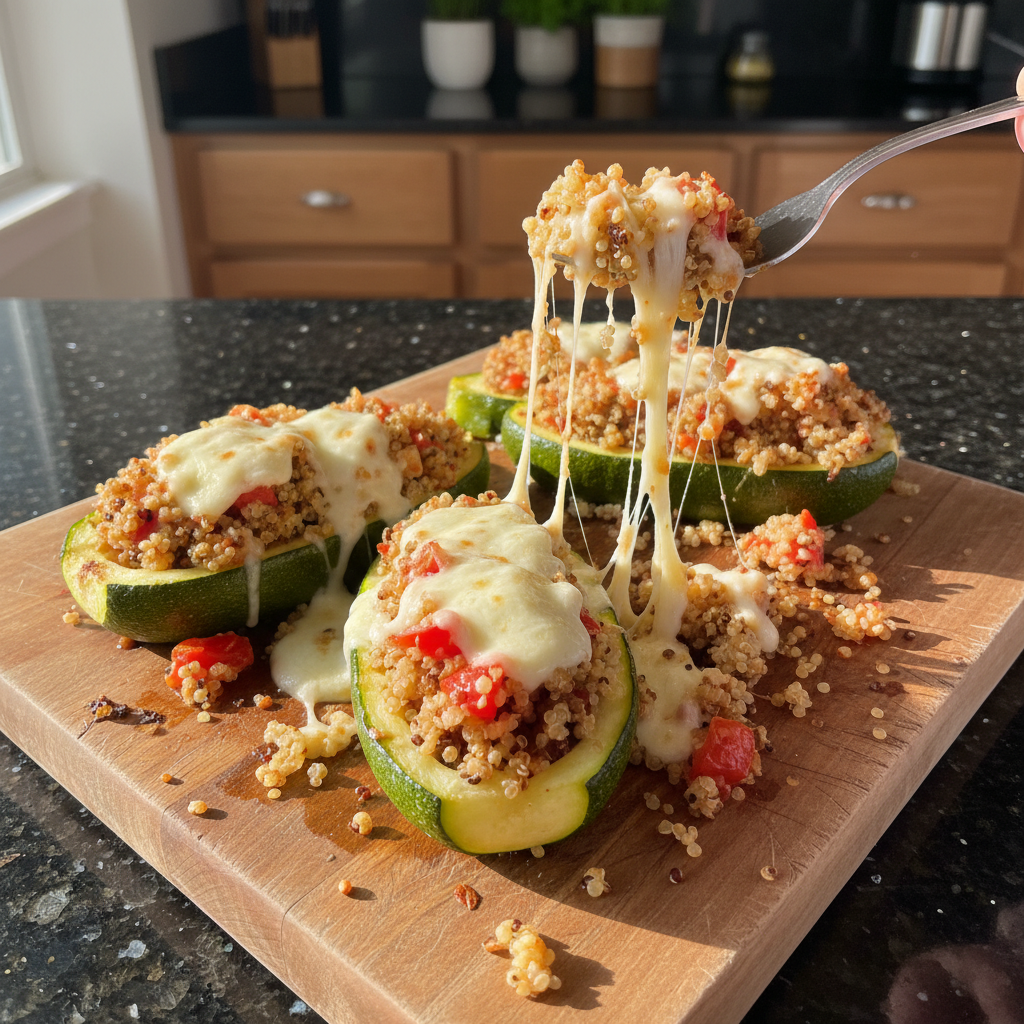 Stuffed Zucchini Boats for Two