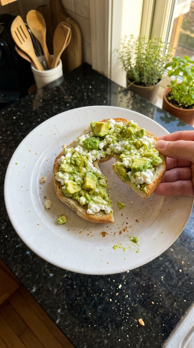 Cottage Cheese Bagel Avocado Spread
