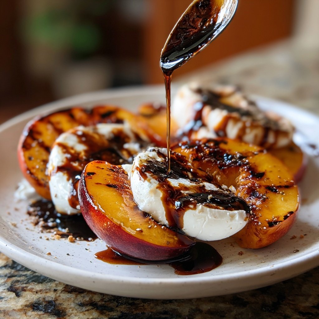 Balsamic Glaze for Grilled Peaches and Burrata​