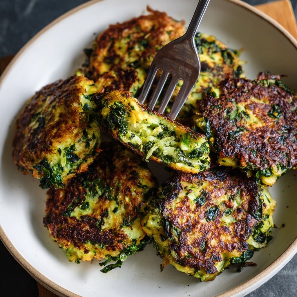 Crispy Potato and Kale Fritters