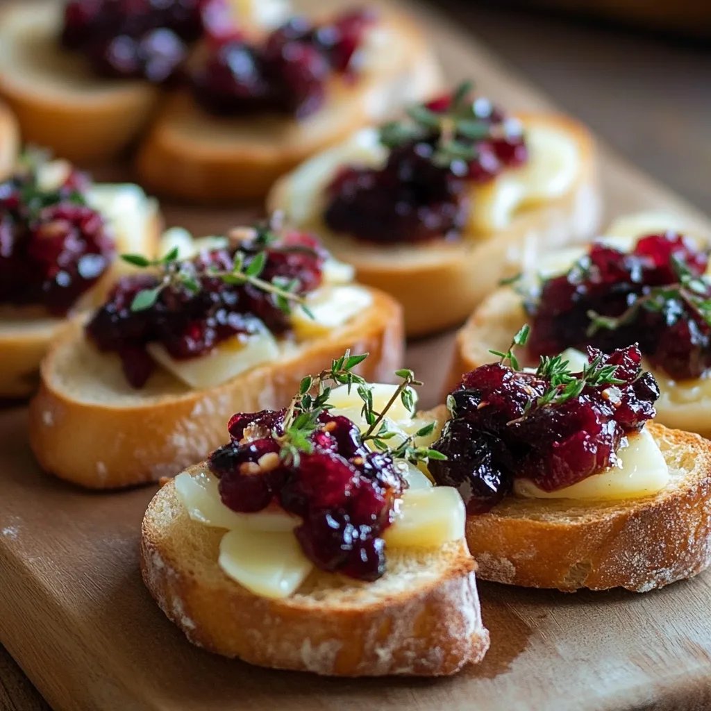 Cranberry and Brie Crostini