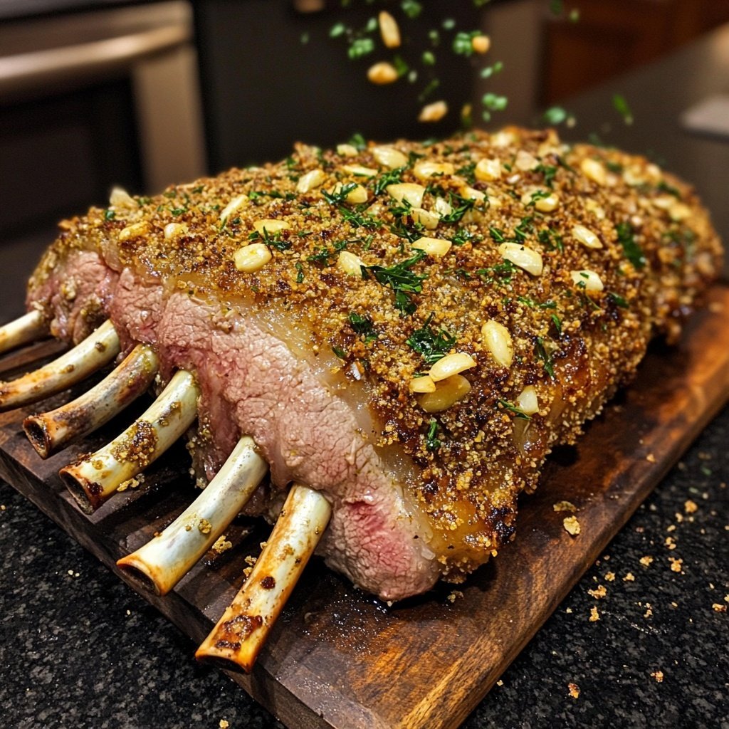 Garlic Herb-Crusted East Coast Rack Lamb