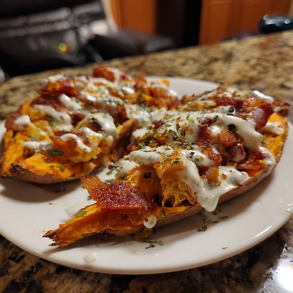 Chicken Bacon Ranch Sweet Potato