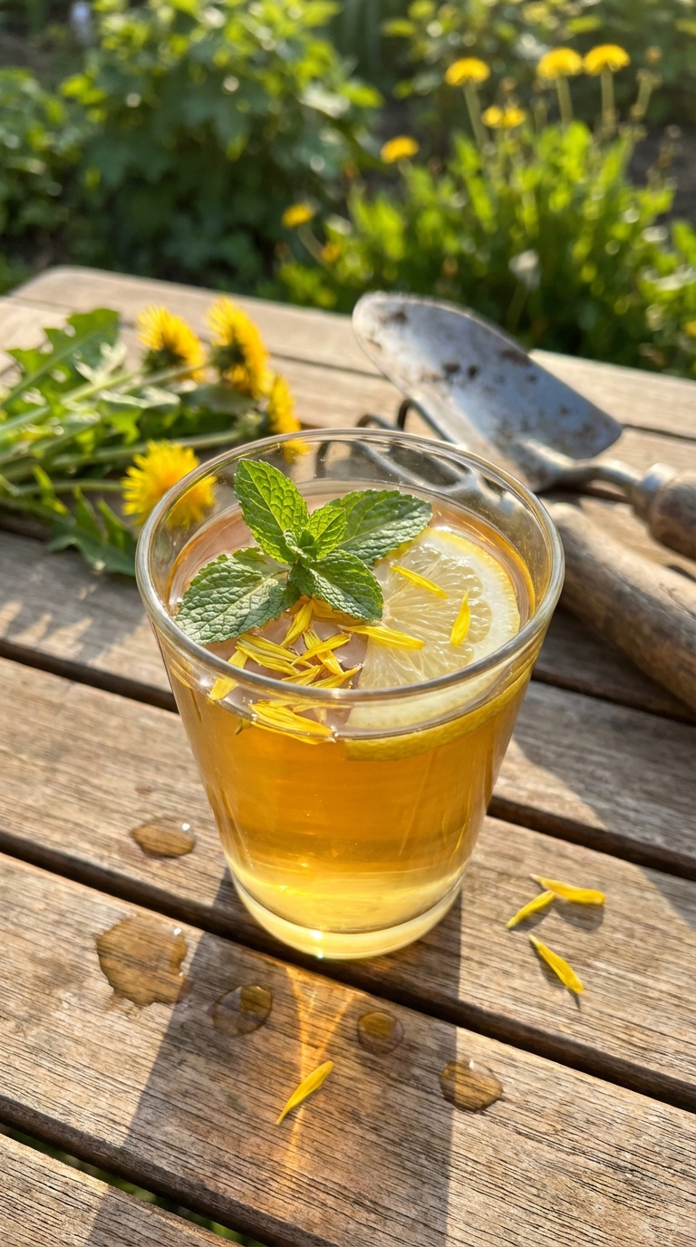 Cool Dandelion Iced Tea
