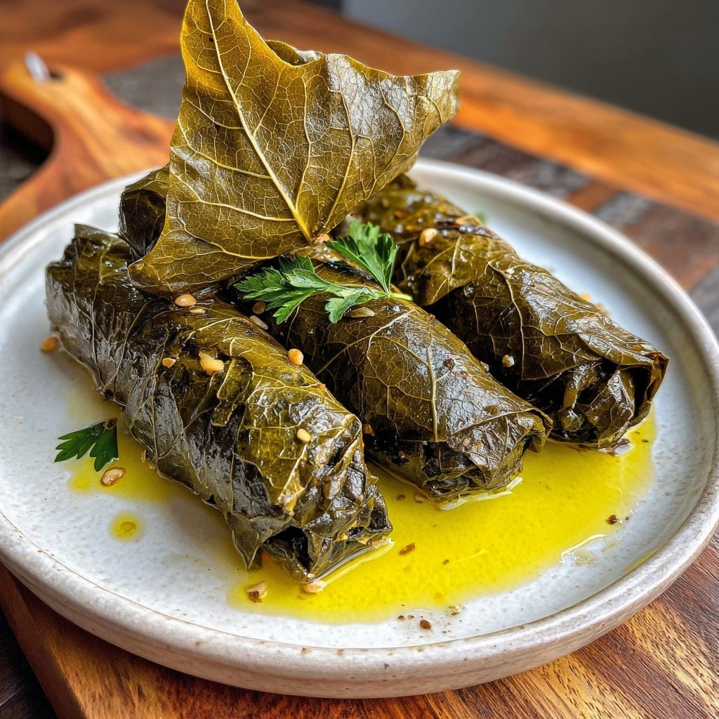Mediterranean Stuffed Grape Leaves