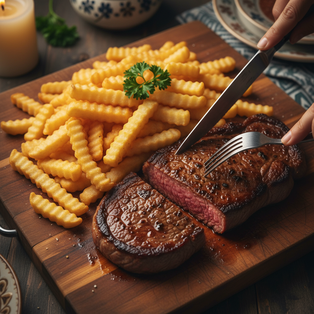 Candlelit Dinner Steak Frites