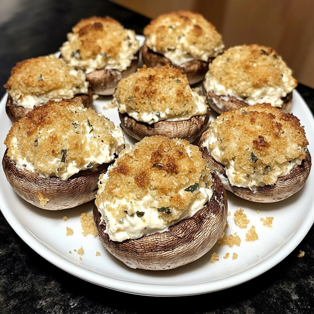 Stuffed Mushrooms with Cream Cheese and Fresh Herbs