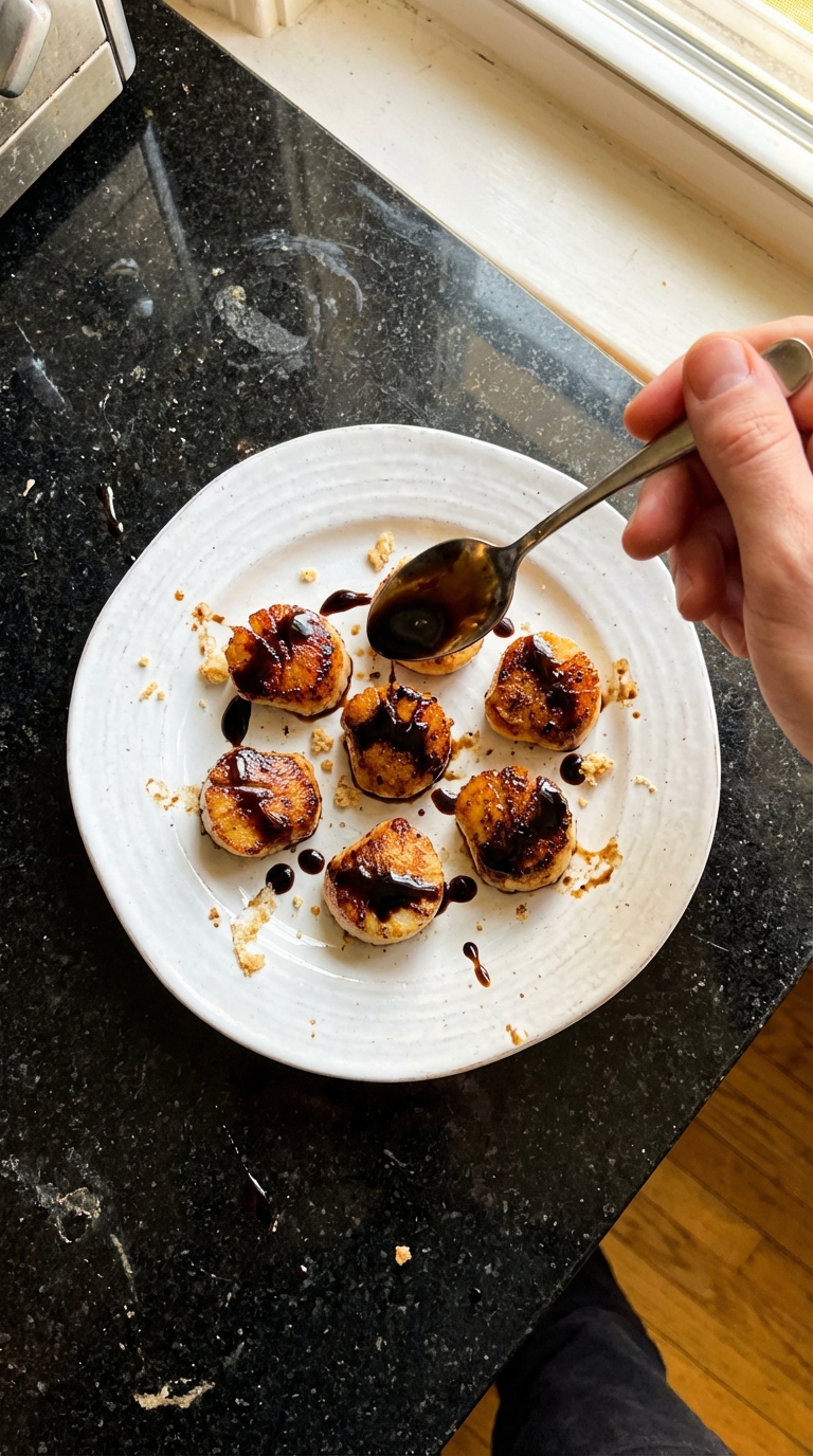 Balsamic Glazed Seared Scallops