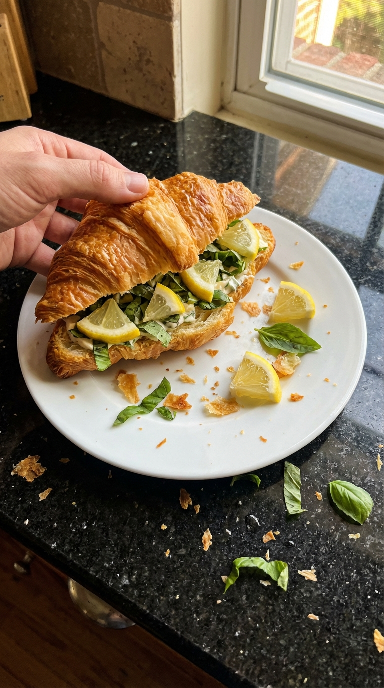 Lemon Basil Croissant Salad
