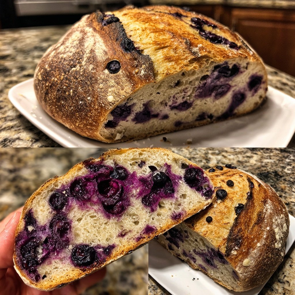 Lemon Blueberry Sourdough with Ginger Snap