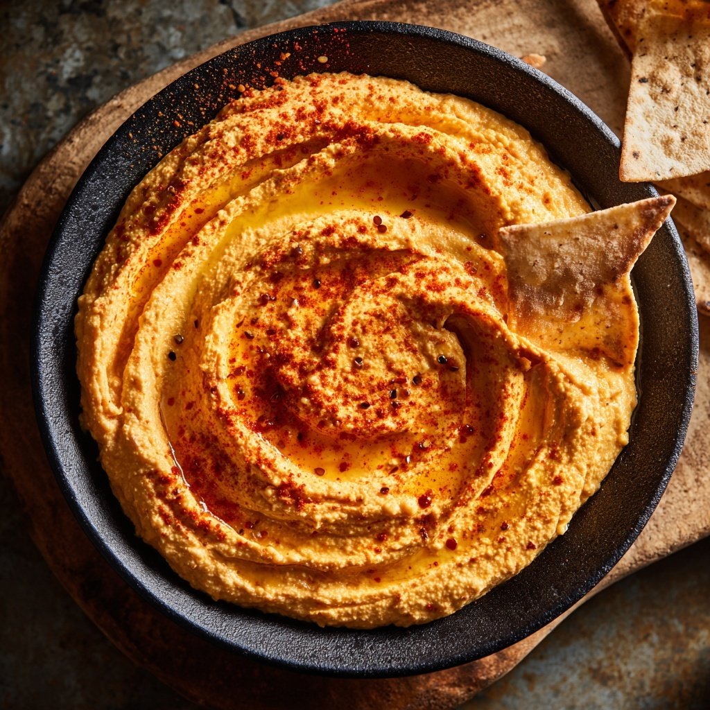 Roasted Red Pepper Hummus Platter