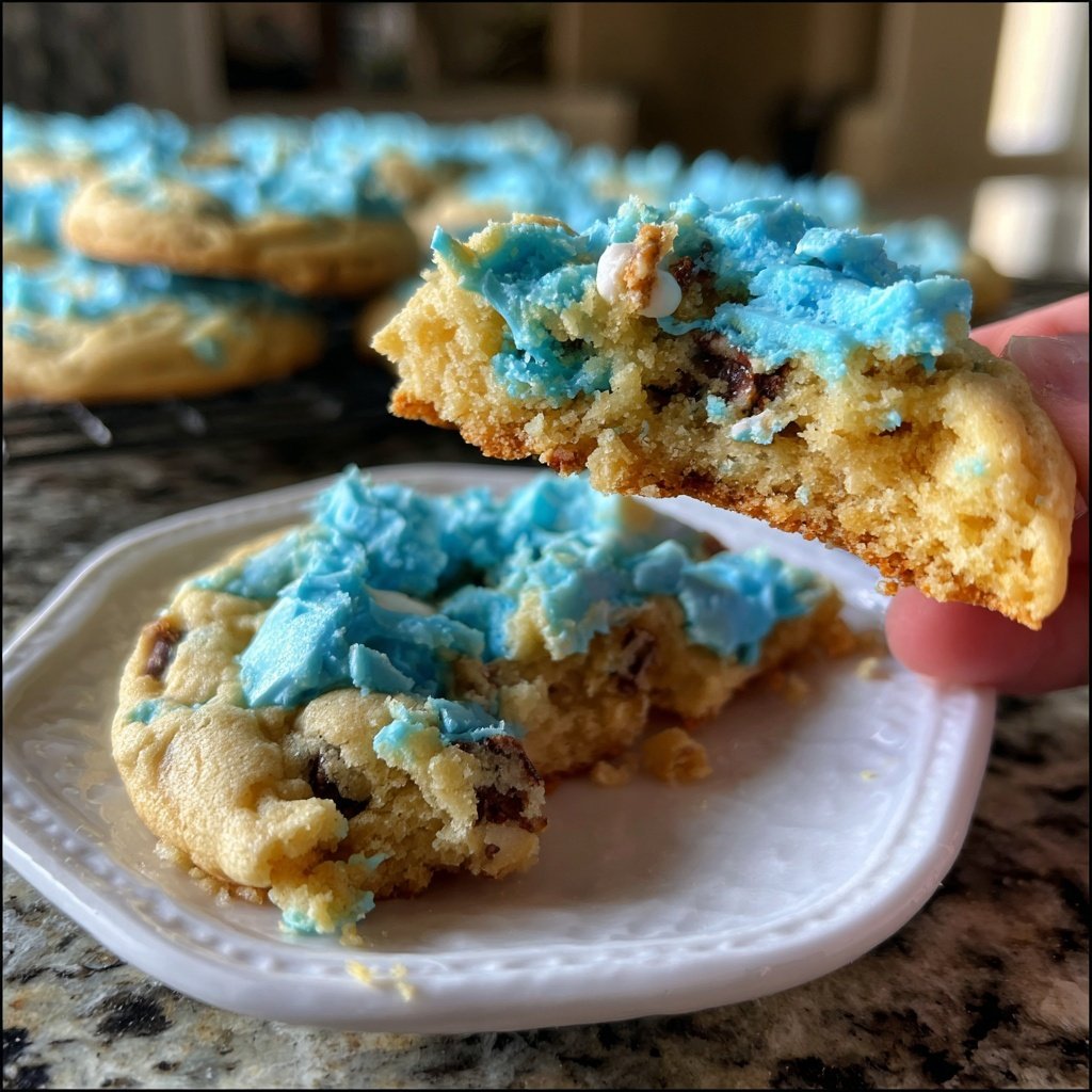 Soft & Chewy Cookie Monster Cookies