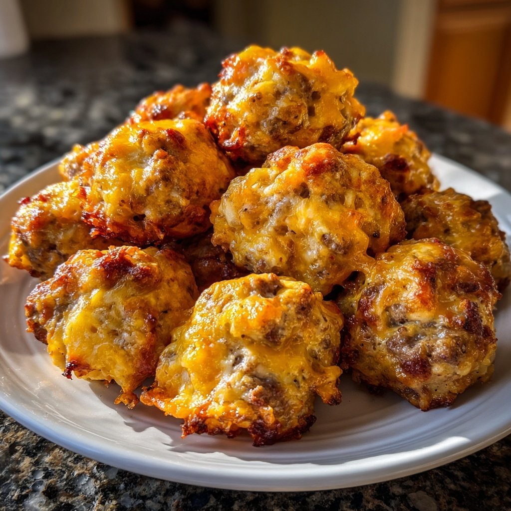 Easy Rotel Sausage Balls Recipe for Party Snacks