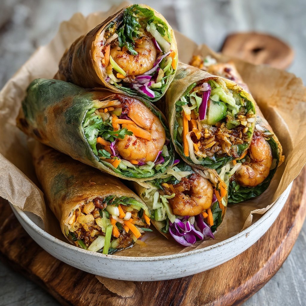 Jerk Shrimp Spring Rolls