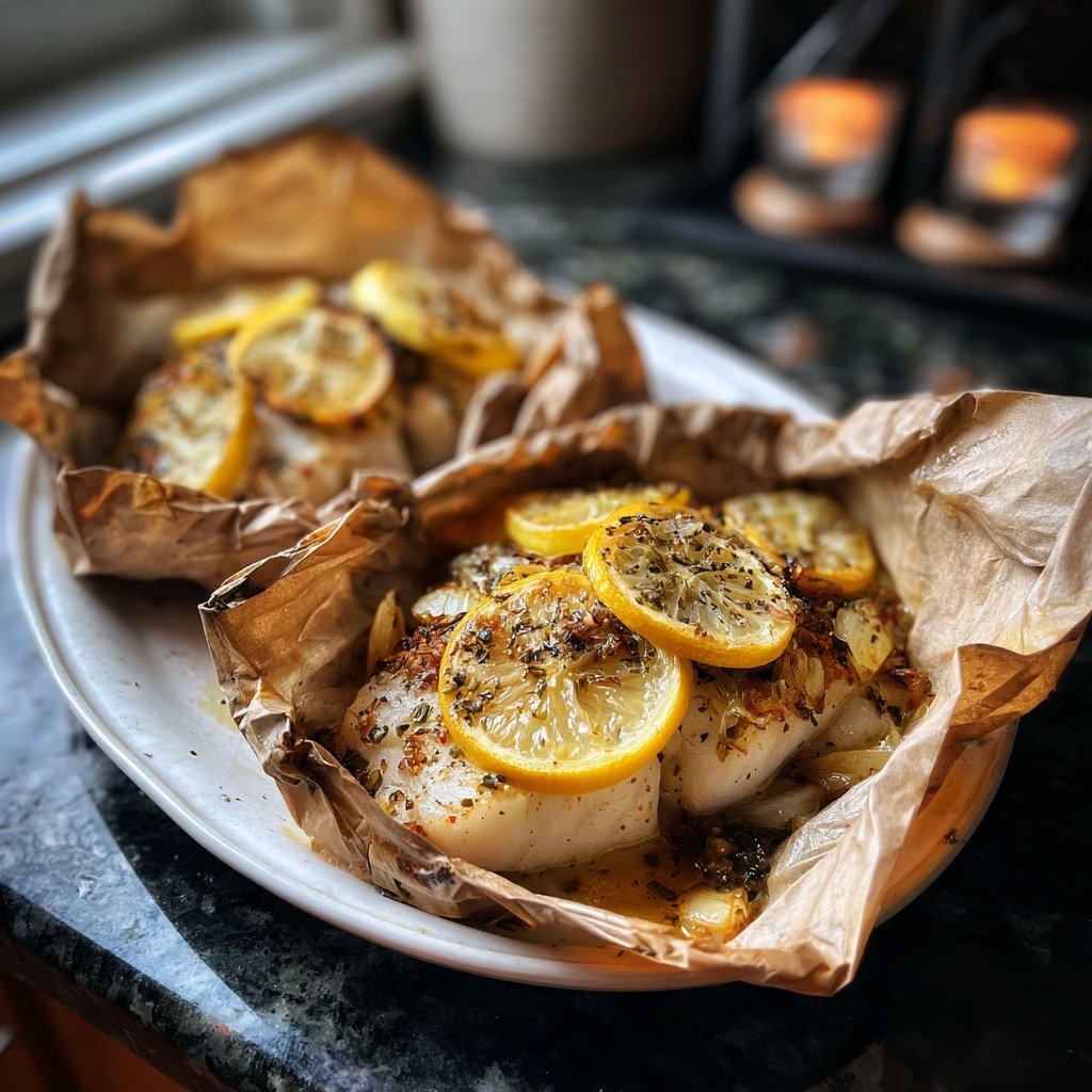 Lemon Garlic Tilapia Packets