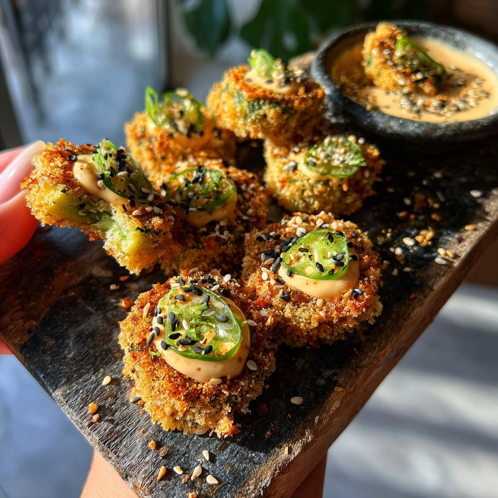 Crispy Cucumber Wasabi Bites