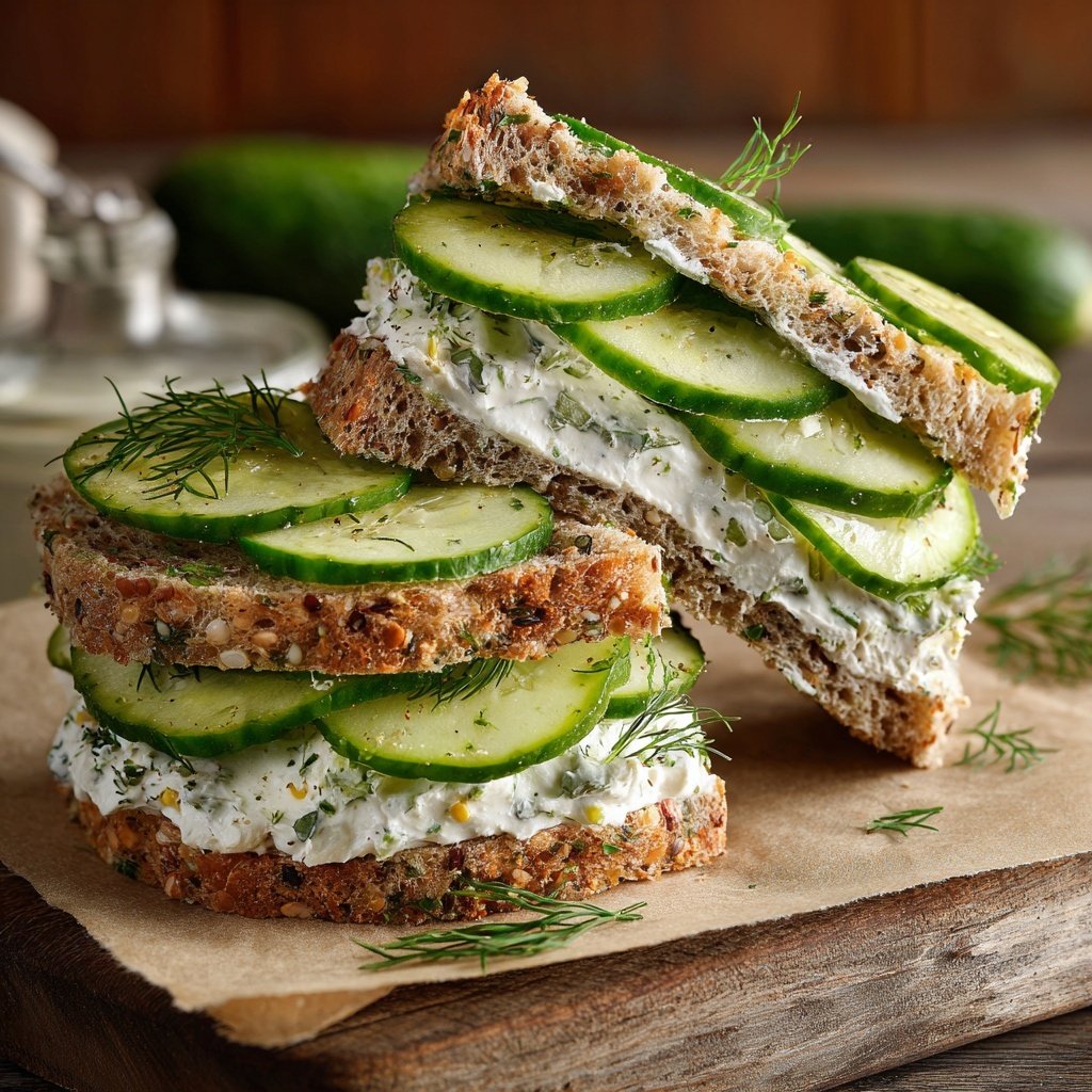 Cucumber Sandwiches with Fresh Dill