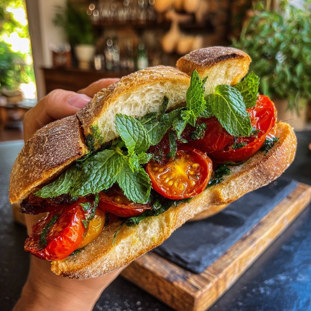 Roasted Tomato Mojito Sliders