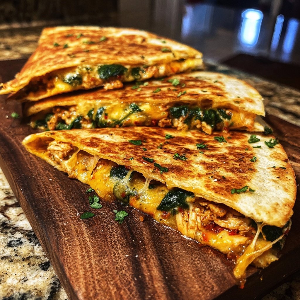 Ground Turkey and Spinach Quesadilla