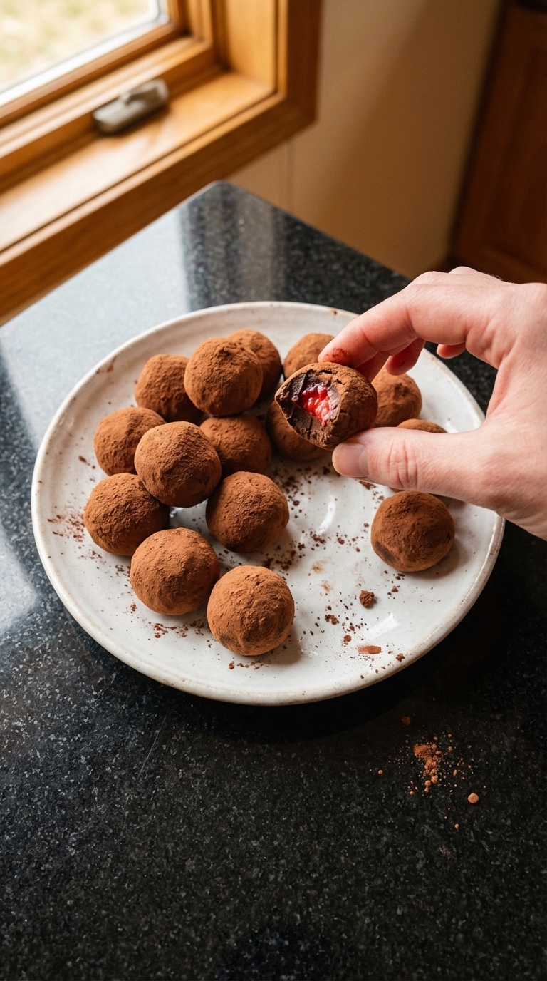 Strawberry Chocolate Truffle Bites