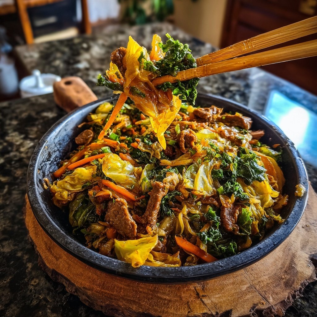 Cabbage Beef Stir Fry