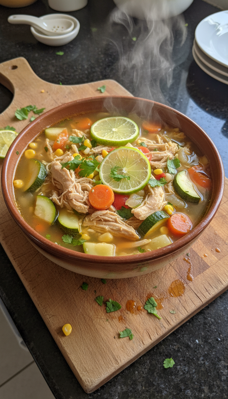 Lime Cilantro Chicken Soup