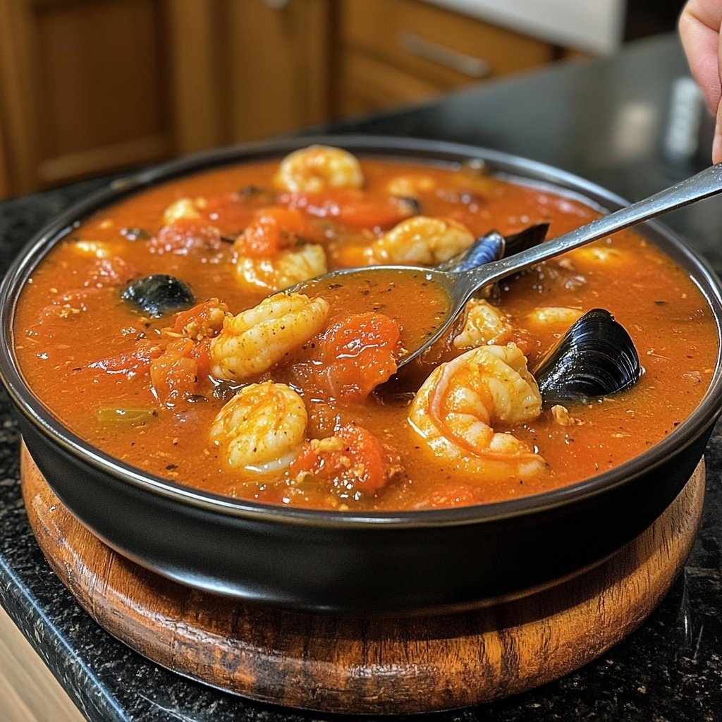Cioppino Seafood Stew with Tomato Broth