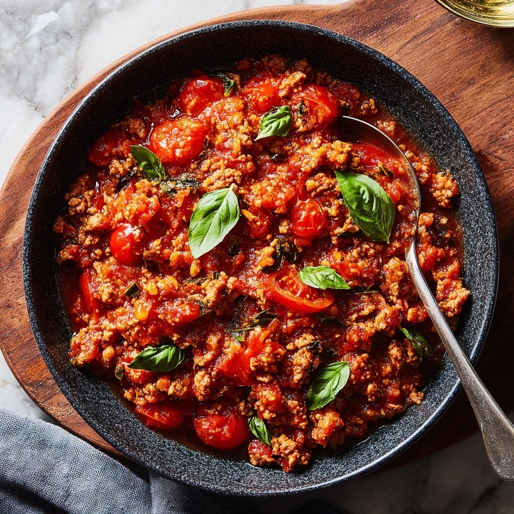 Ground Turkey Bolognese Sauce