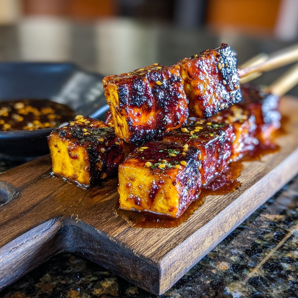 Sweet and Spicy Tofu Skewers