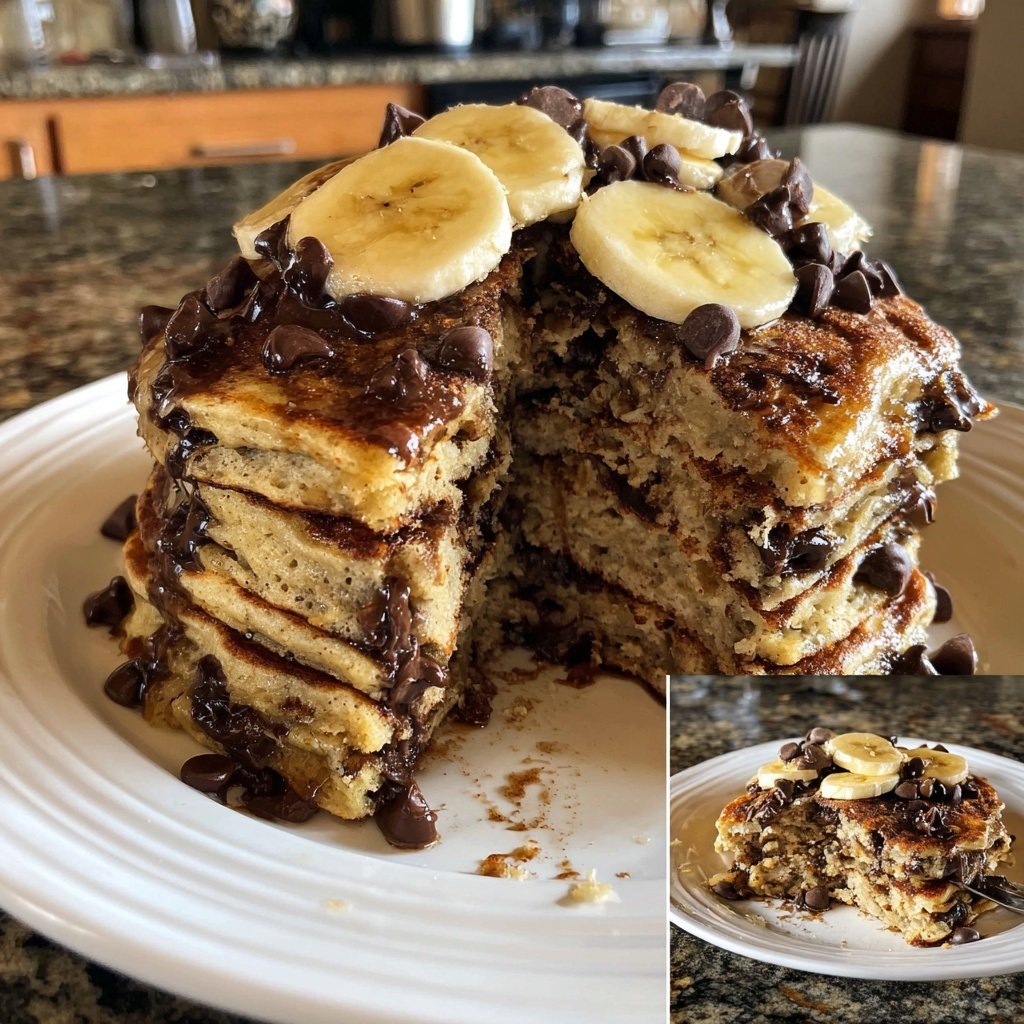 Banana Chocolate Chip Pancake Bake