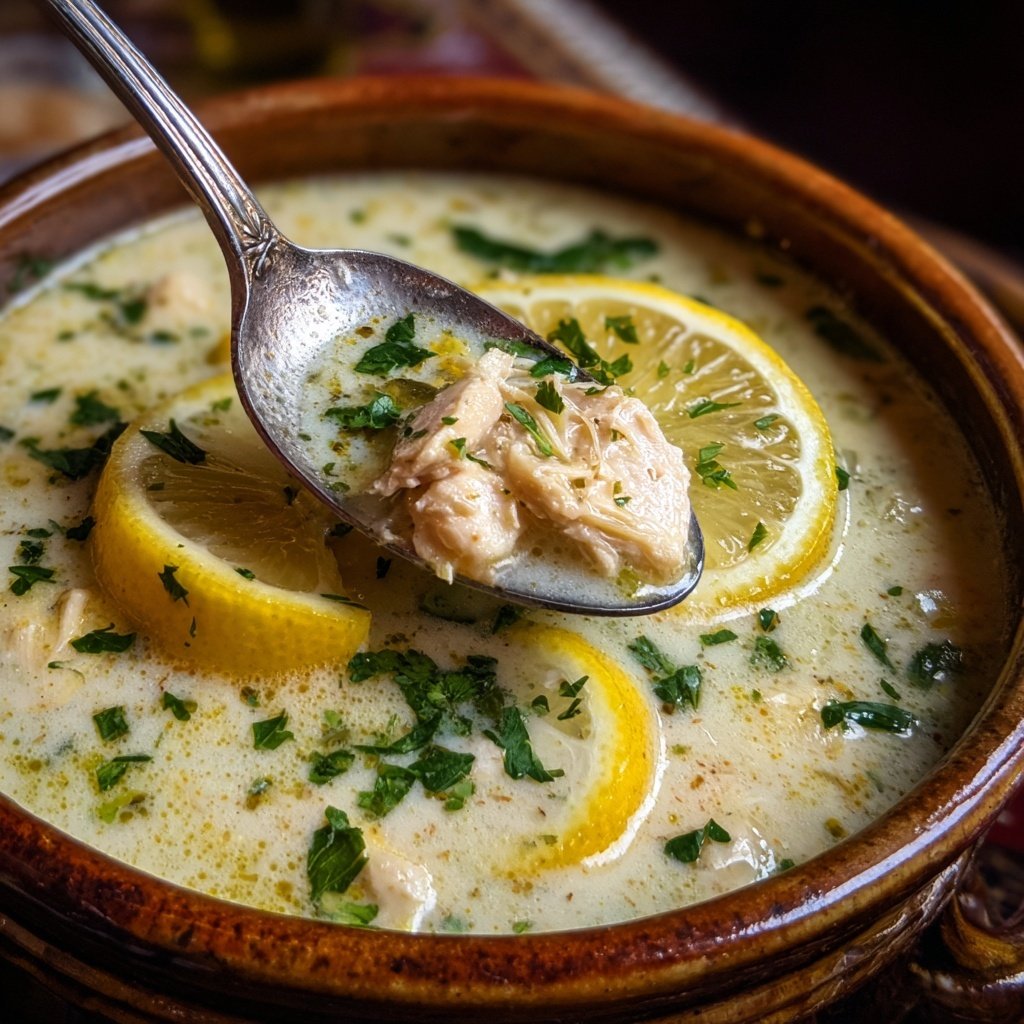 Avgolemono Greek Lemon Chicken Soup