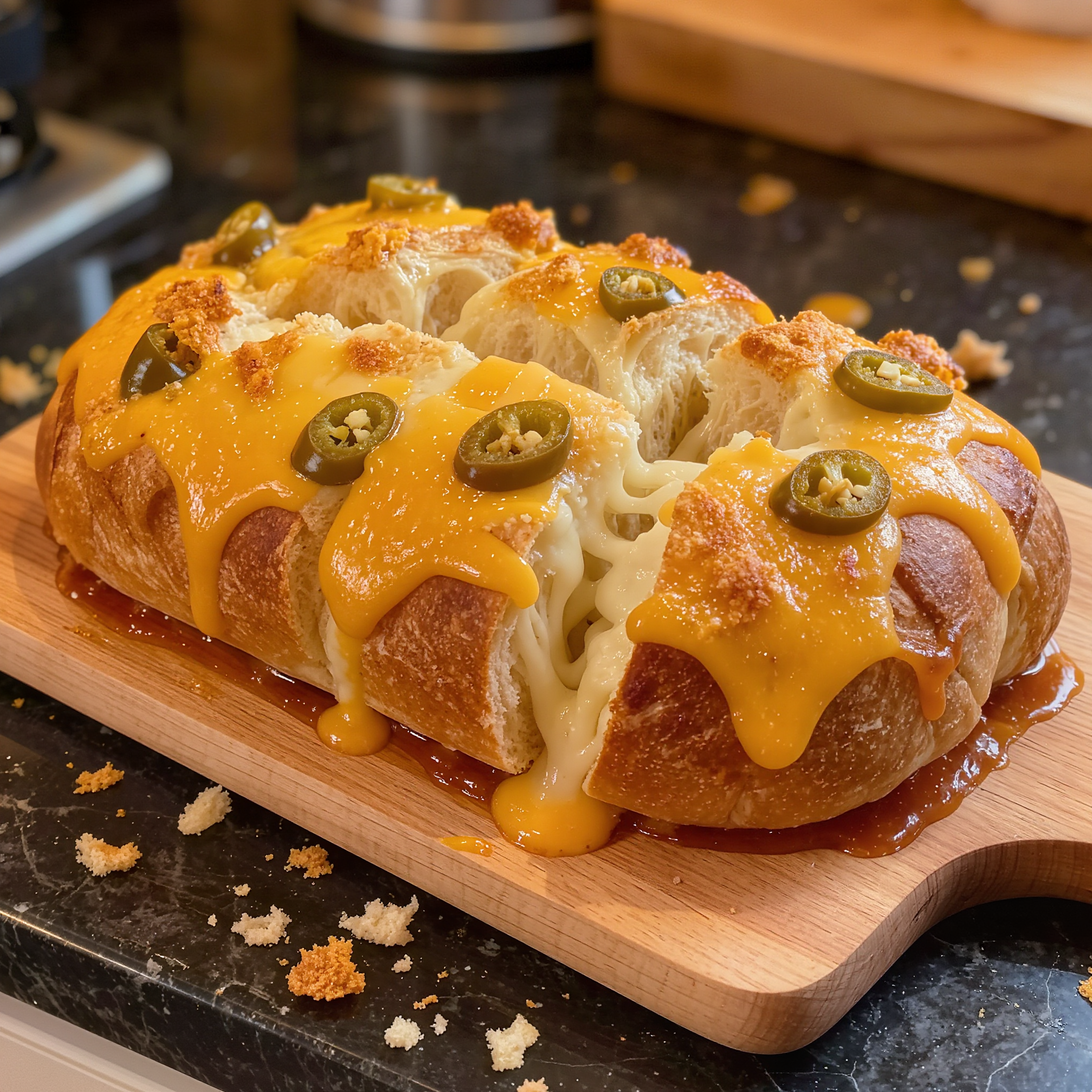 Cheesy Pull-Apart Jalapeno Bread