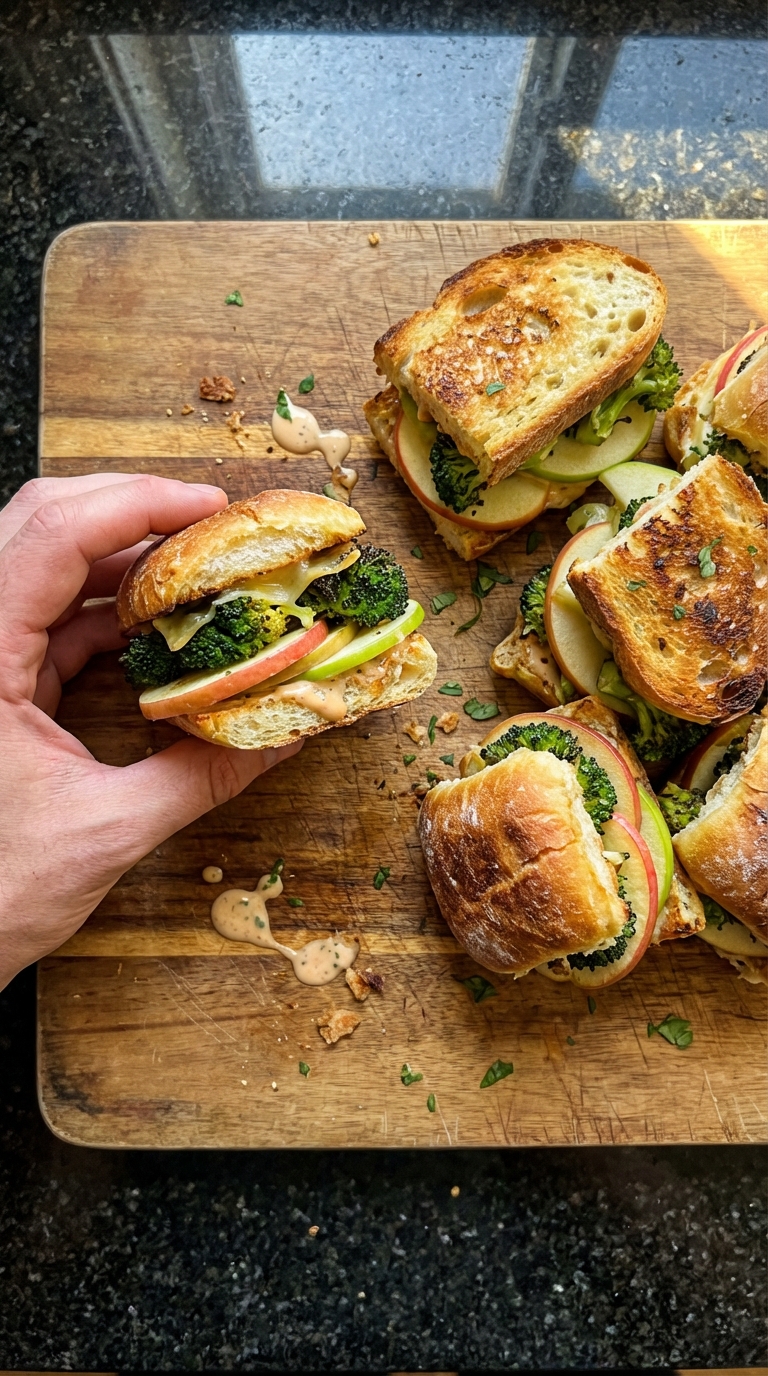 Tangy Broccoli Apple Sliders