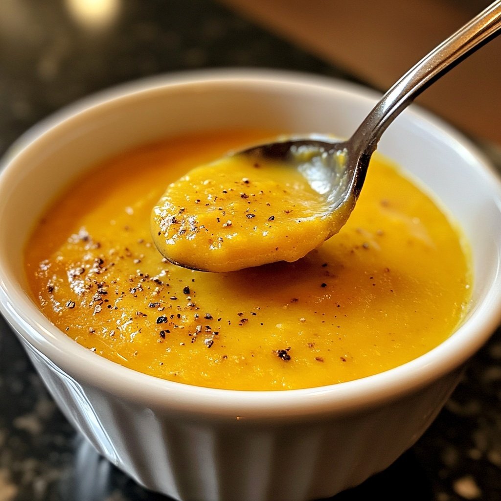 Pumpkin Apple Soup with Ginger and Cream