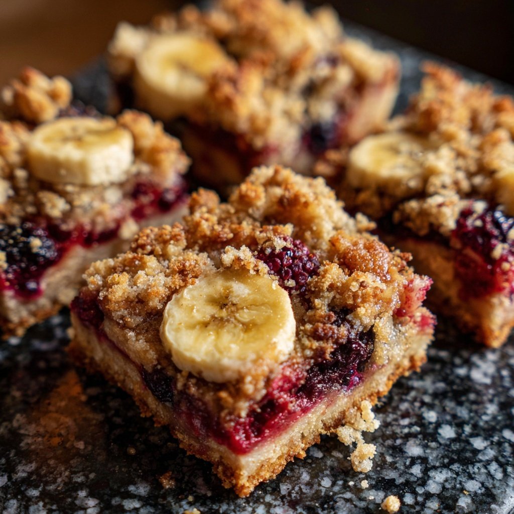 Banana Berry Crumble Bars